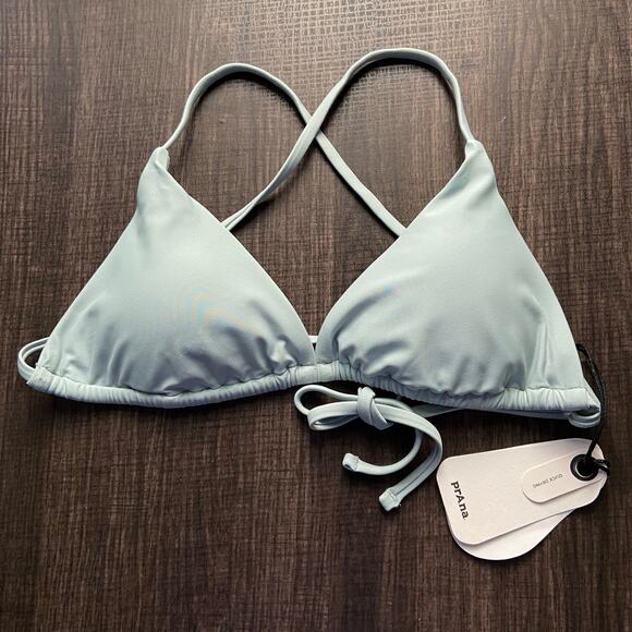 Prana Hana Highway Triangle Swim Top Women's Small Saltwater Bikini Crisscross - Picture 3 of 5